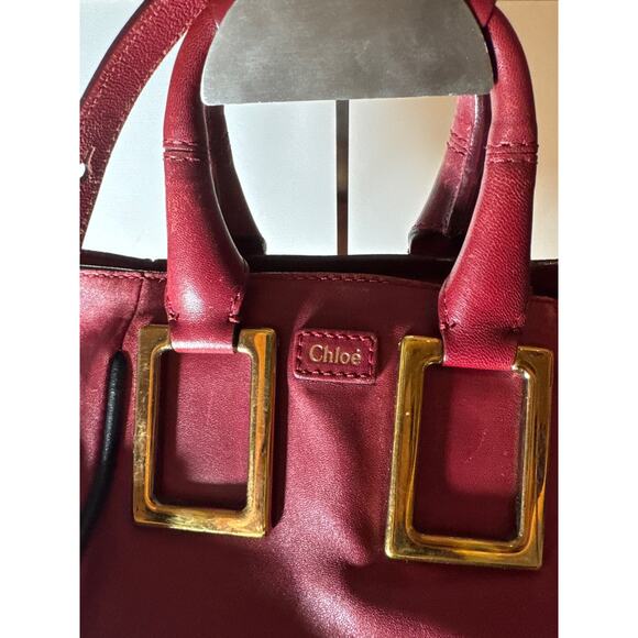 Chloé Ethel Mini Iconic Vintage Design Red Leather Satchel Handbag - Picture 2 of 5